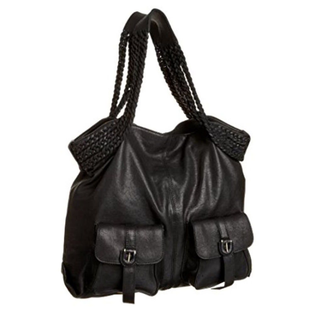 Hobo BODEGA BAY large leather travel tote in BLACK